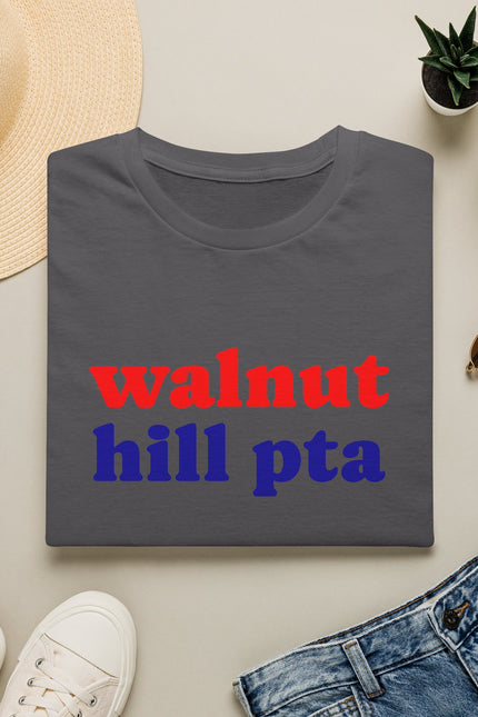 Walnut Hill PTA Shirt — Retro Red & Blue School Spirit Tee