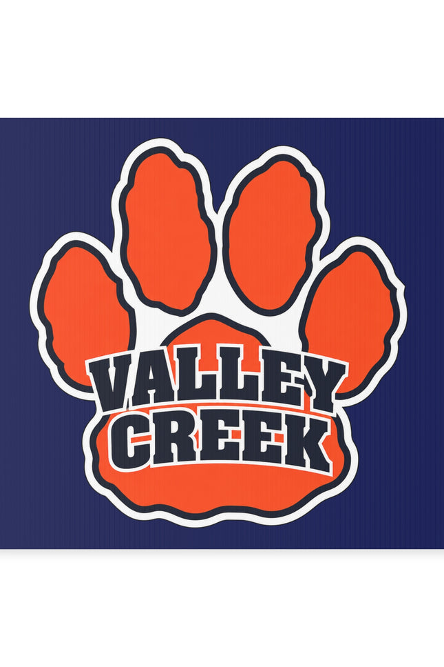 Valley Creek Paw Print Yard Sign – School Spirit Outdoor Sign