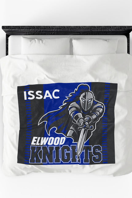 Elwood Knights Personalized Name Throw