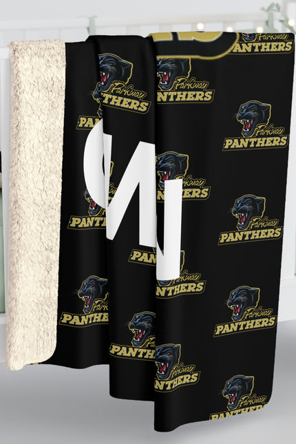 Personalized Parkway Panthers Sherpa Blanket – Custom Name Owen