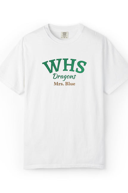WHS Dragons Personalized Shirt School Spirit T-Shirt — Vintage Varsity Logo Tee