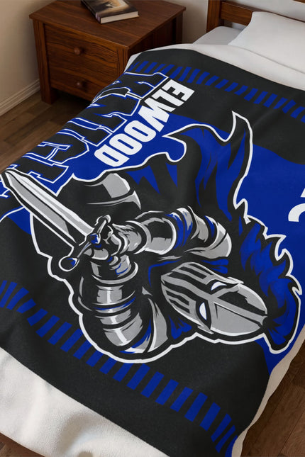 Elwood Knights Personalized Name Throw
