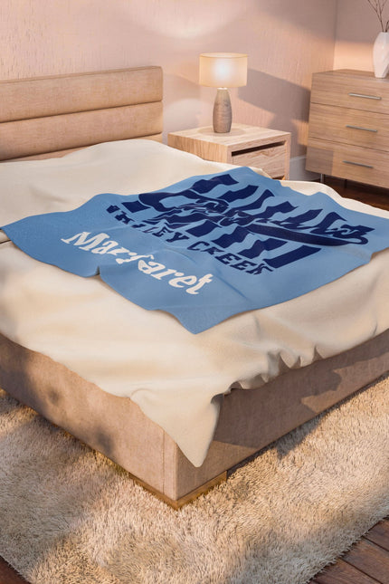 ‘Cougars Valley Creek’ Team Throw with Custom Name (Light Blue)
