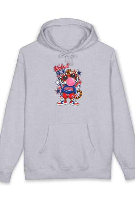 Walnut Hill Retro Cartoon Bubblegum Mascot Graphic Hooded Sweatshirt