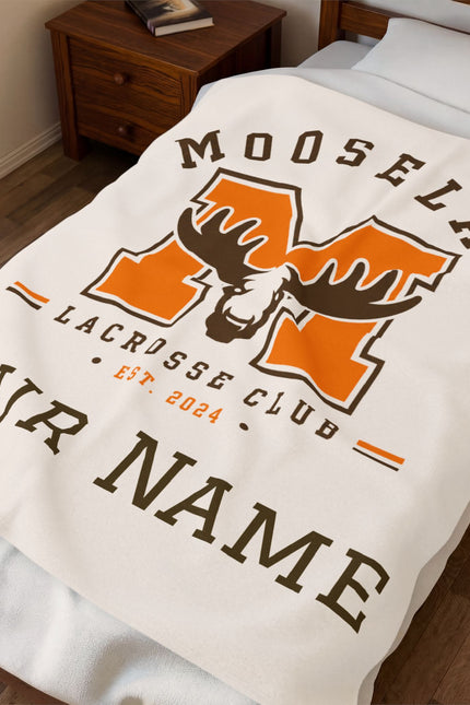 Personalized MooseLax Lacrosse Club Velveteen Plush Blanket