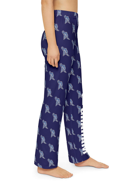 Rebels Kids Lounge Pants — Rebel Mascot All-Over Print Cozy Pajama Bottoms