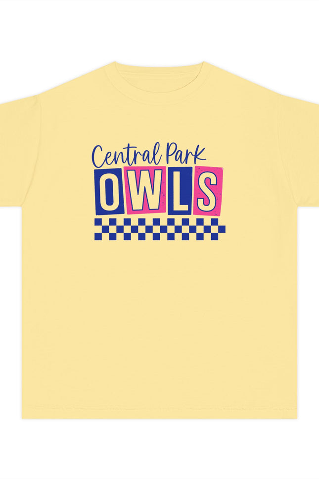 Central Park Owls Retro Checkerboard Design