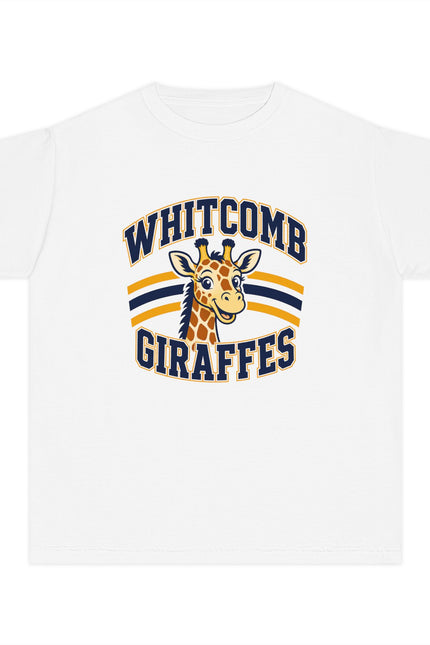 Whitcomb Giraffes Youth Tee — Cute School Mascot Shirt
