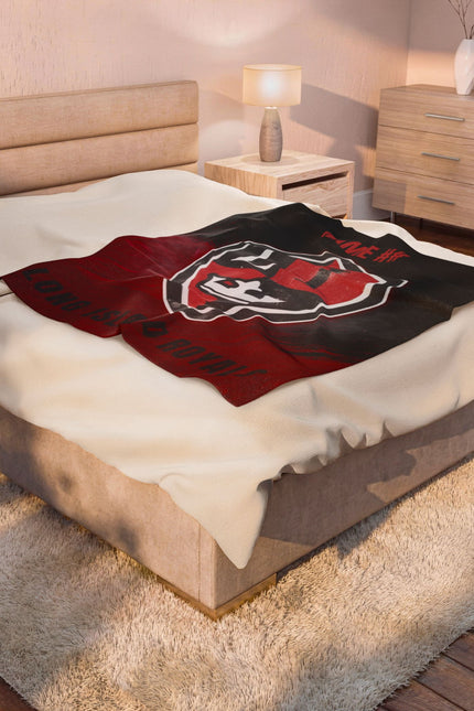 Long Island Royals Hockey Personalized Velveteen Plush Blanket