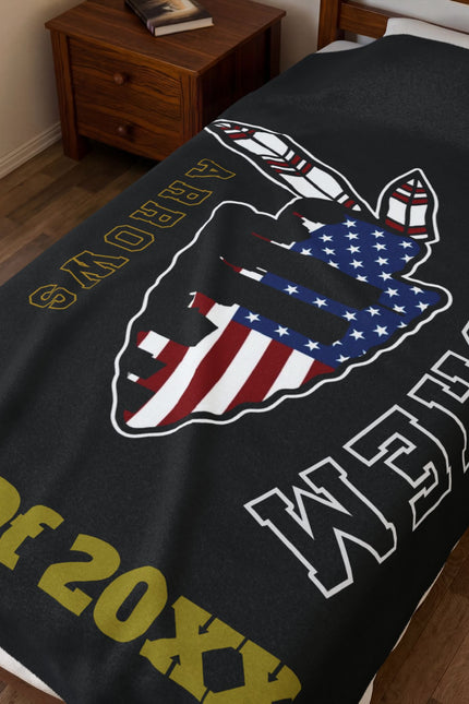 9-11 Edition "Sachem Arrows" Class of 20XX Personalized Throw