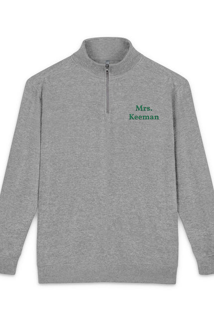 Embroidered WHS Dragons Fleece Pullover — Custom Name Quarter‑Zip