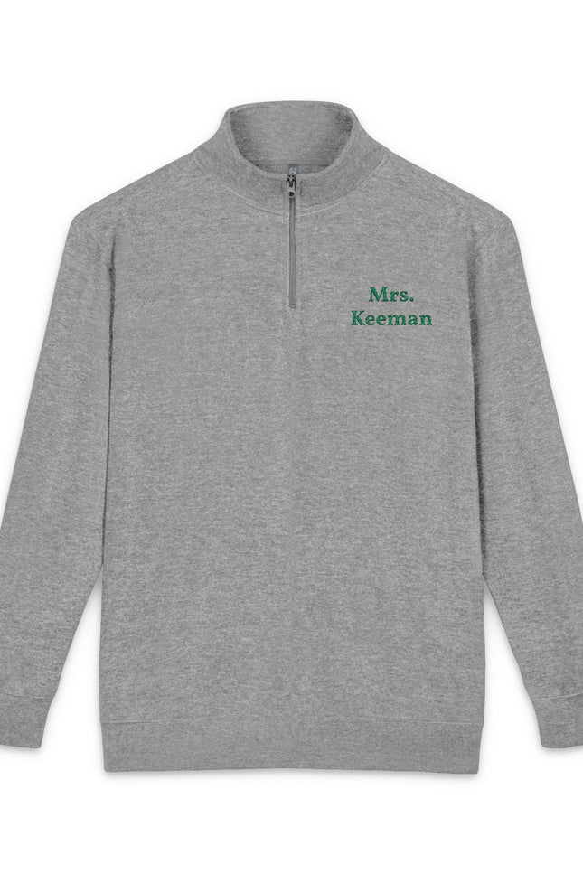 Embroidered WHS Dragons Fleece Pullover — Custom Name Quarter‑Zip