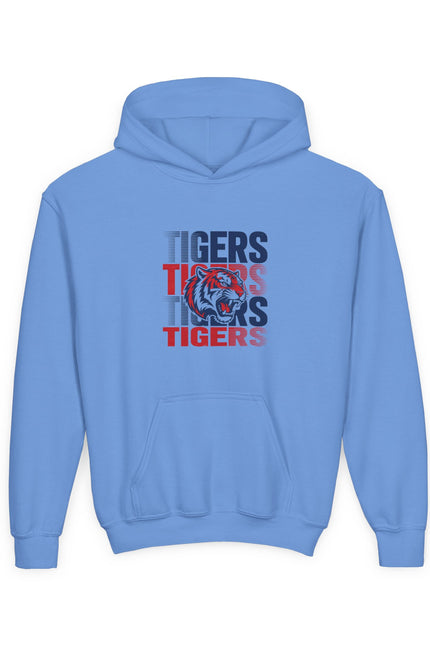 Walnut Hill Youth Tigers Hoodie – Retro Stacked Tigers Graphic