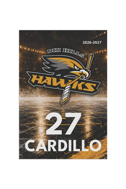 Arena Hockey Garden Flag — Personalized Name & Number Team Banner