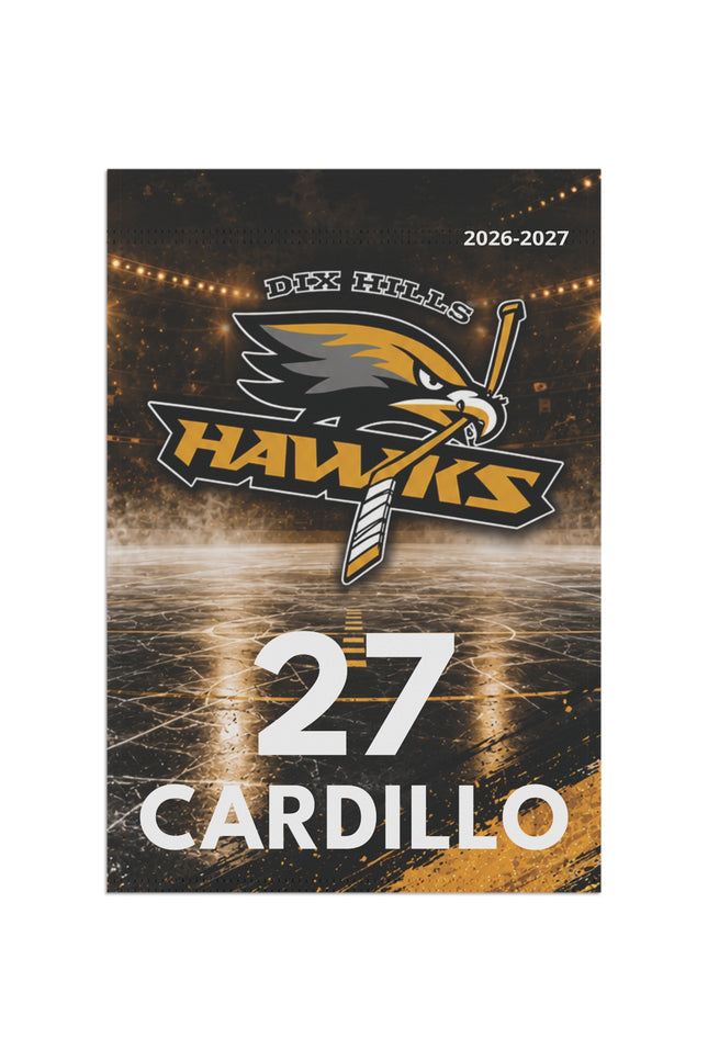 Arena Hockey Garden Flag — Personalized Name & Number Team Banner