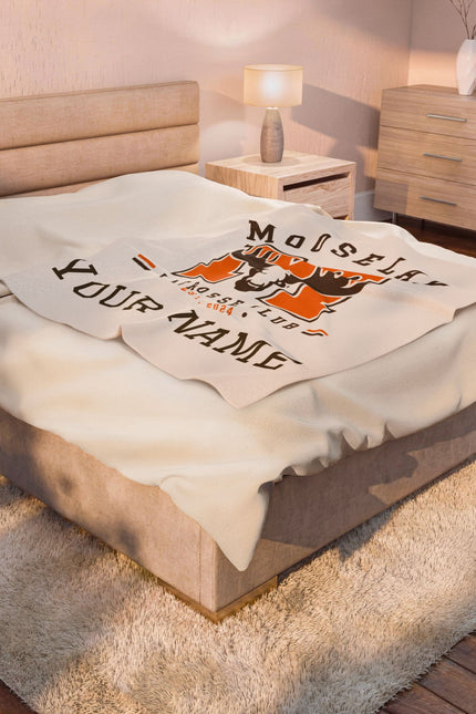 Personalized MooseLax Lacrosse Club Velveteen Plush Blanket