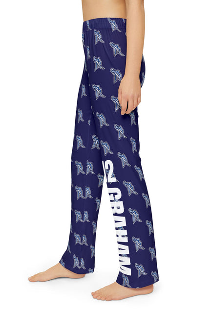 Rebels Kids Lounge Pants — Rebel Mascot All-Over Print Cozy Pajama Bottoms
