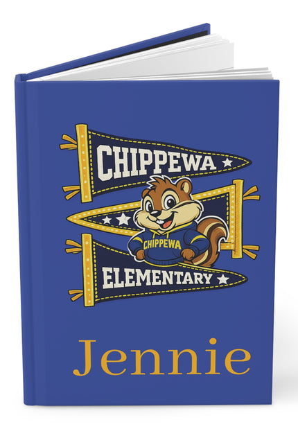 Chippewa Elementary Hardcover Journal — Personalized School Notebook (Add Name)