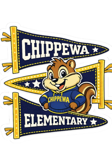 Chippewa Elementary Mascot Kiss-Cut Sticker