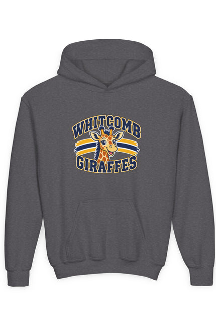 Whitcomb Giraffes Youth Hoodie — Cute School Mascot Pullover