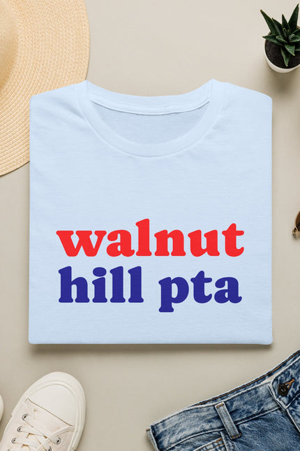 Walnut Hill PTA Shirt — Retro Red & Blue School Spirit Tee
