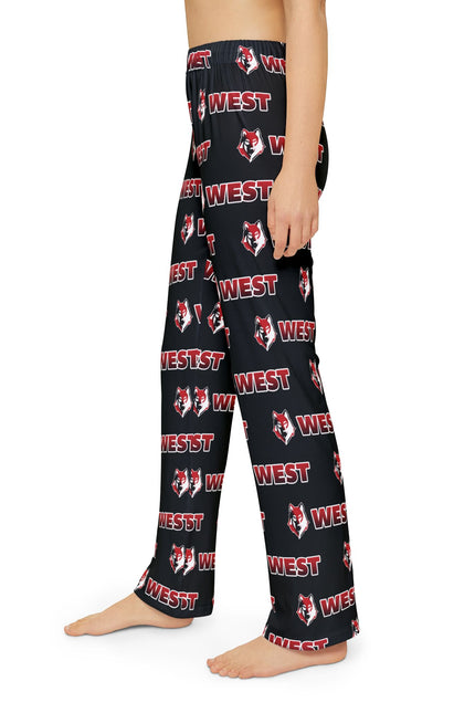 Kids Lounge Pants — Timberlake West Mascot All-Over Print Cozy Pajama Bottoms