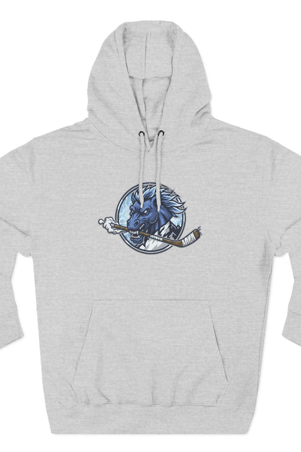 Mustangs Hockey Team Hoodie — Custom Name & Number Fleece Pullover