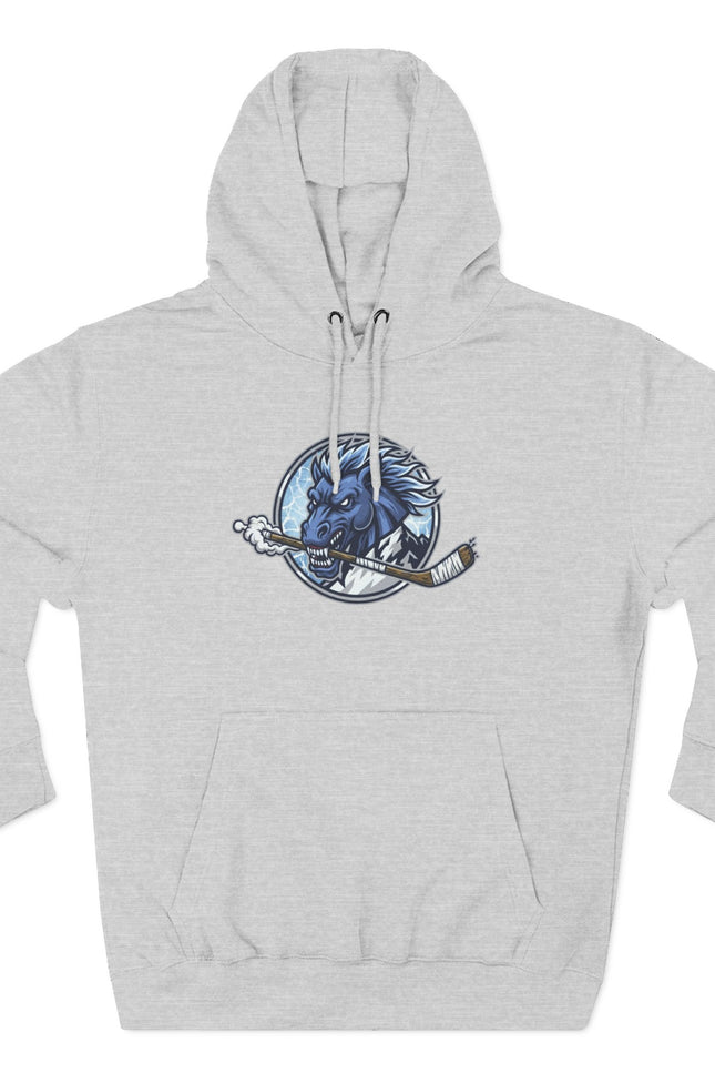 Mustangs Hockey Team Hoodie — Custom Name & Number Fleece Pullover