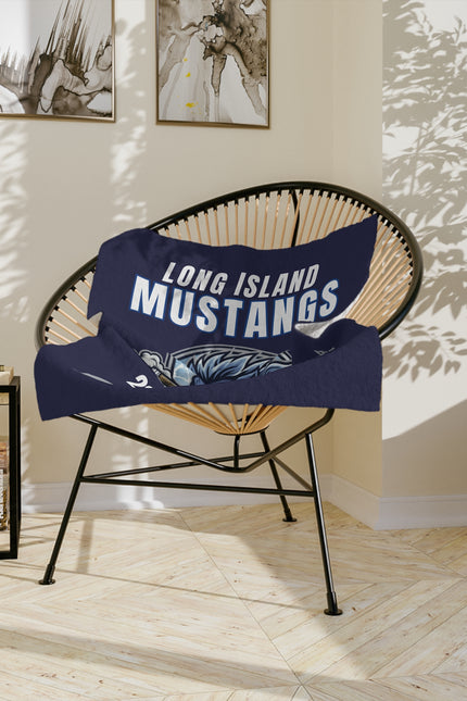 Long Island Mustang Hockey Pride Blanket | Velveteen Microfiber