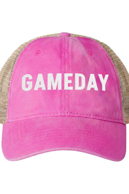 Game Day = Women's Washed Mesh-Back Cap