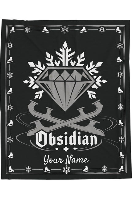 Personalized Obsidian Plush Blanket