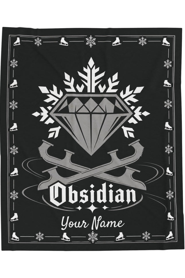 Personalized Obsidian Plush Blanket