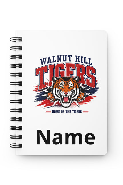 Walnut Hill Tigers Spiral Notebook — Personalized School Journal with Tiger Mascot