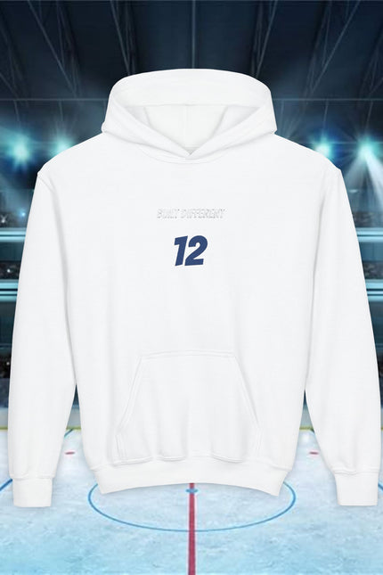 Built Different Personalized Number Hoodie — 'Built Different' Motivational Gym Sweatshirt
