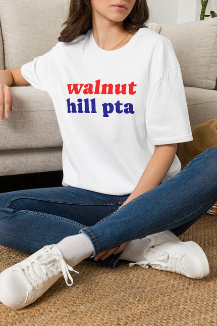 Walnut Hill PTA Shirt — Retro Red & Blue School Spirit