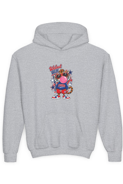 Youth Hoodie — Vintage Cartoon Bubble Gum Character Graphic