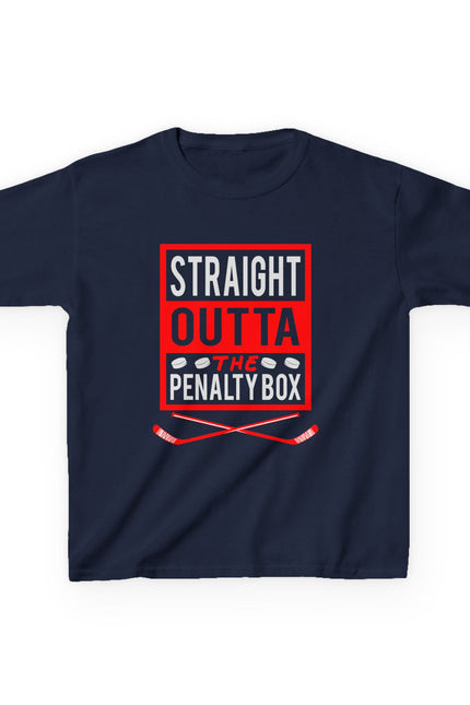 Kids T-Shirt — "Straight Outta the Penalty Box" Hockey Tee