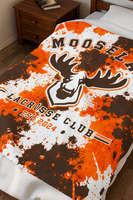 Velveteen Plush Blanket — MooseLax Lacrosse Club Tie-Dye Throw