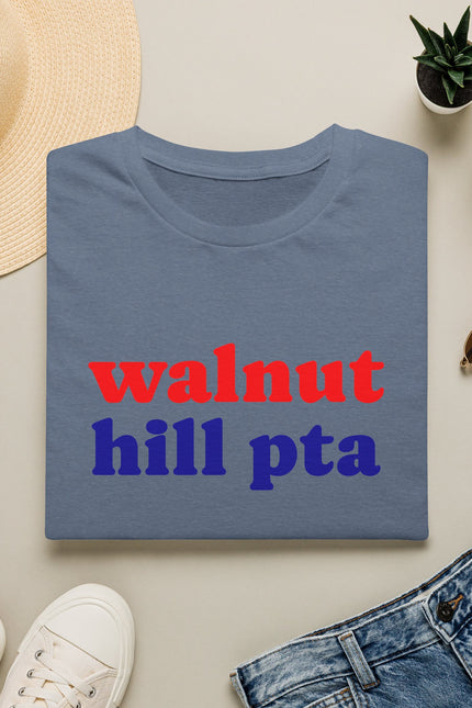 Walnut Hill PTA Shirt — Retro Red & Blue School Spirit Tee