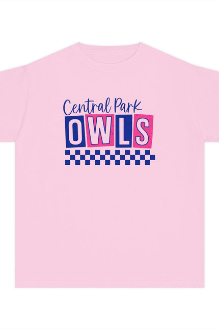 Central Park Owls Retro Checkerboard Design