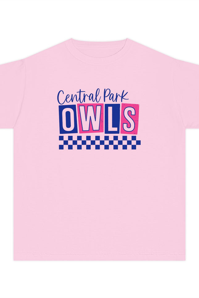 Central Park Owls Retro Checkerboard Design