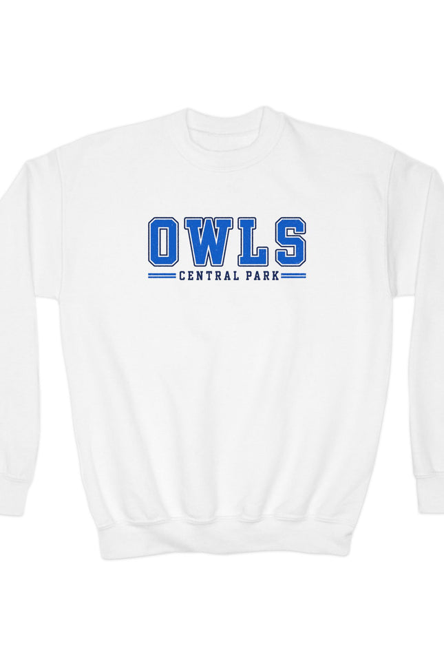 Owls Central Park Youth Crewneck Sweatshirt - School Mascot Kids Pullover