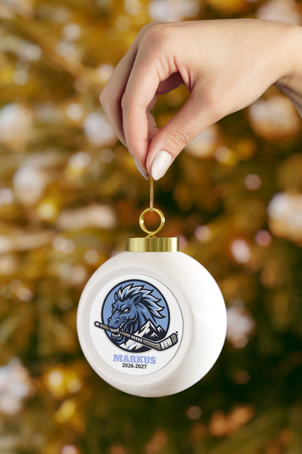Personalized Hockey Ornament — Custom Name & Season (e.g., Markus 2026-2027)