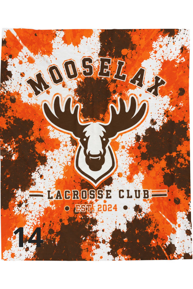 Velveteen Plush Blanket — MooseLax Lacrosse Club Tie-Dye Throw