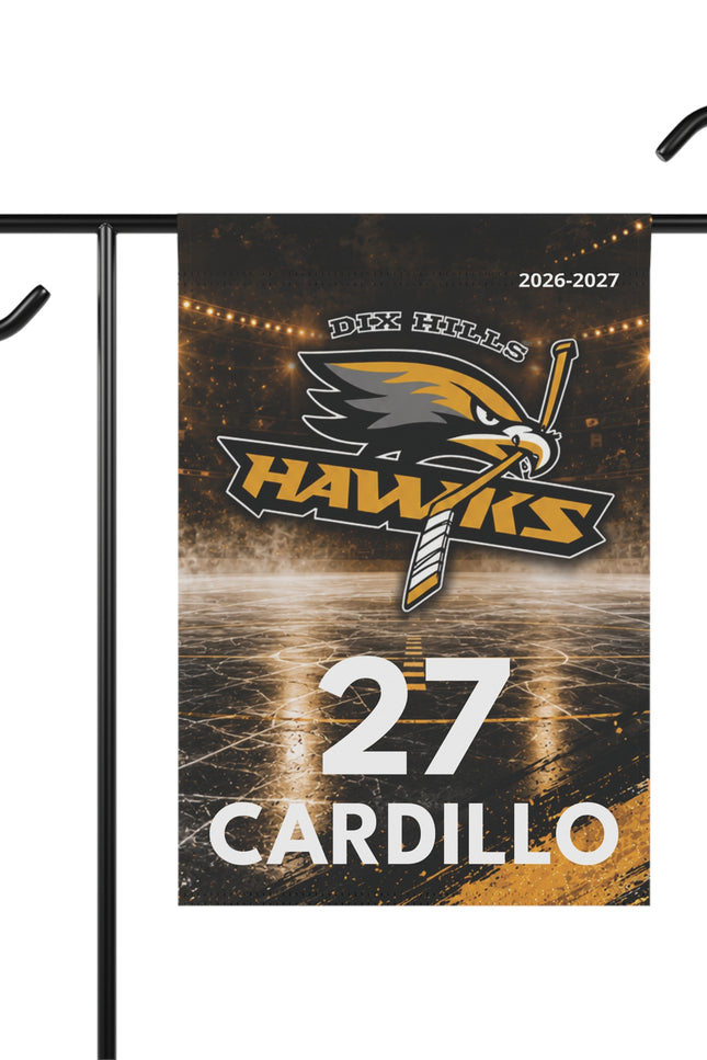 Arena Hockey Garden Flag — Personalized Name & Number Team Banner