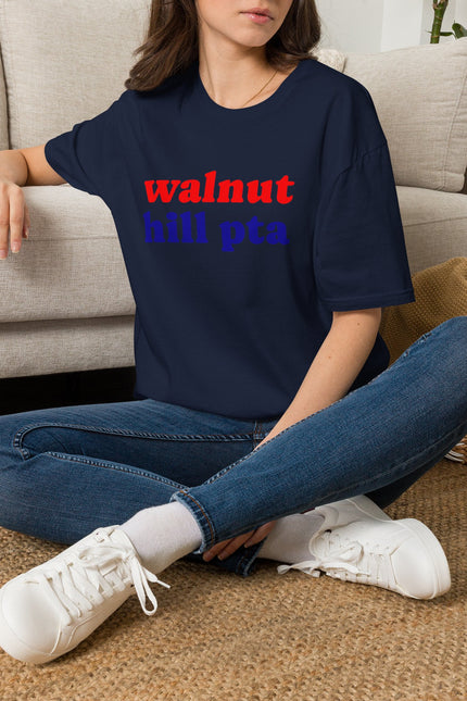Walnut Hill PTA Shirt — Retro Red & Blue School Spirit