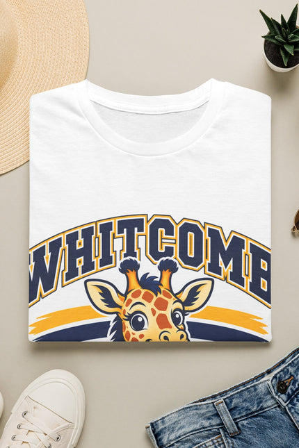 Whitcomb Giraffes— Retro School Mascot Tee