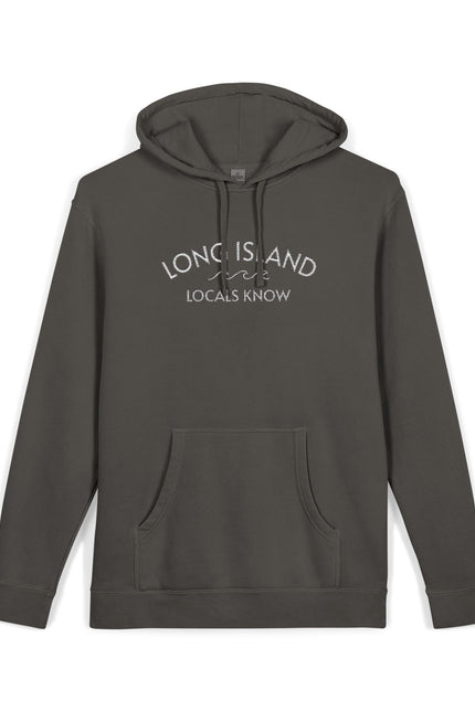 'Locals Know Long Island' Light Blue Pigment-Dyed Hoodie
