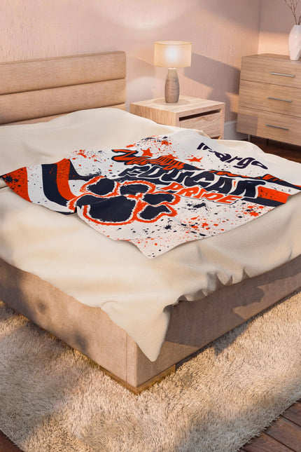 Personalized Valley Creek Cougar Pride Velveteen Blanket