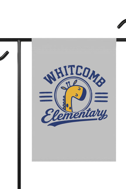 Whitcomb Elementary Garden Flag — School Spirit Yard Banner with Giraffe Logo